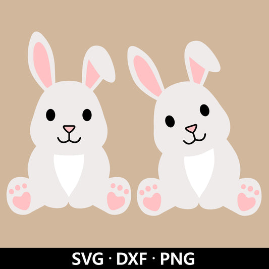 Baby Rabbit SVG, Woodland Animals Vector, Nursery Animal PNG, Easter Rabbit Dxf, Bunny PNG, Easter Clipart, Bunny Cut files Digital Download