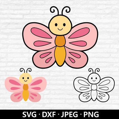 Cute Butterfly SVG, Butterfly Bundle Dxf Files, Butterfly SVG Layered, Butterfly Outline Clipart, Butterflies Cut Files Digital Download