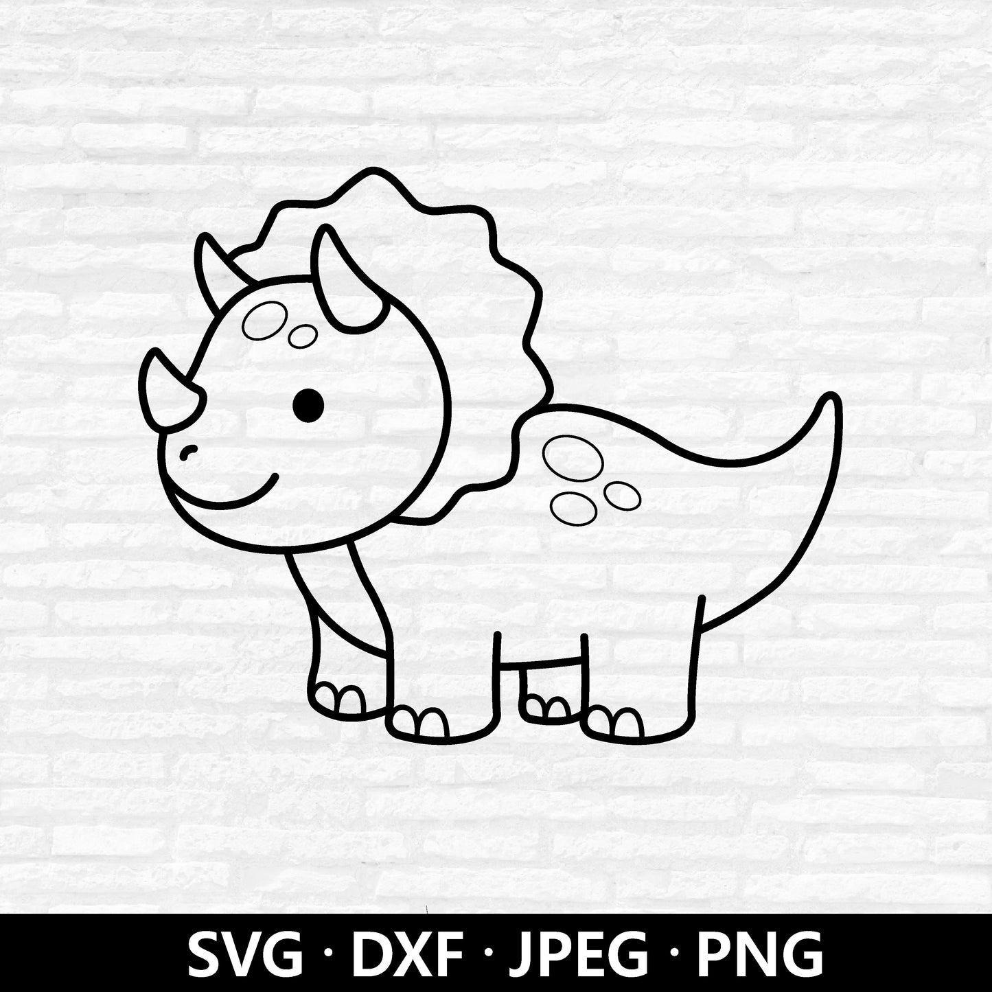 Triceratops Outline (Digital Download)
