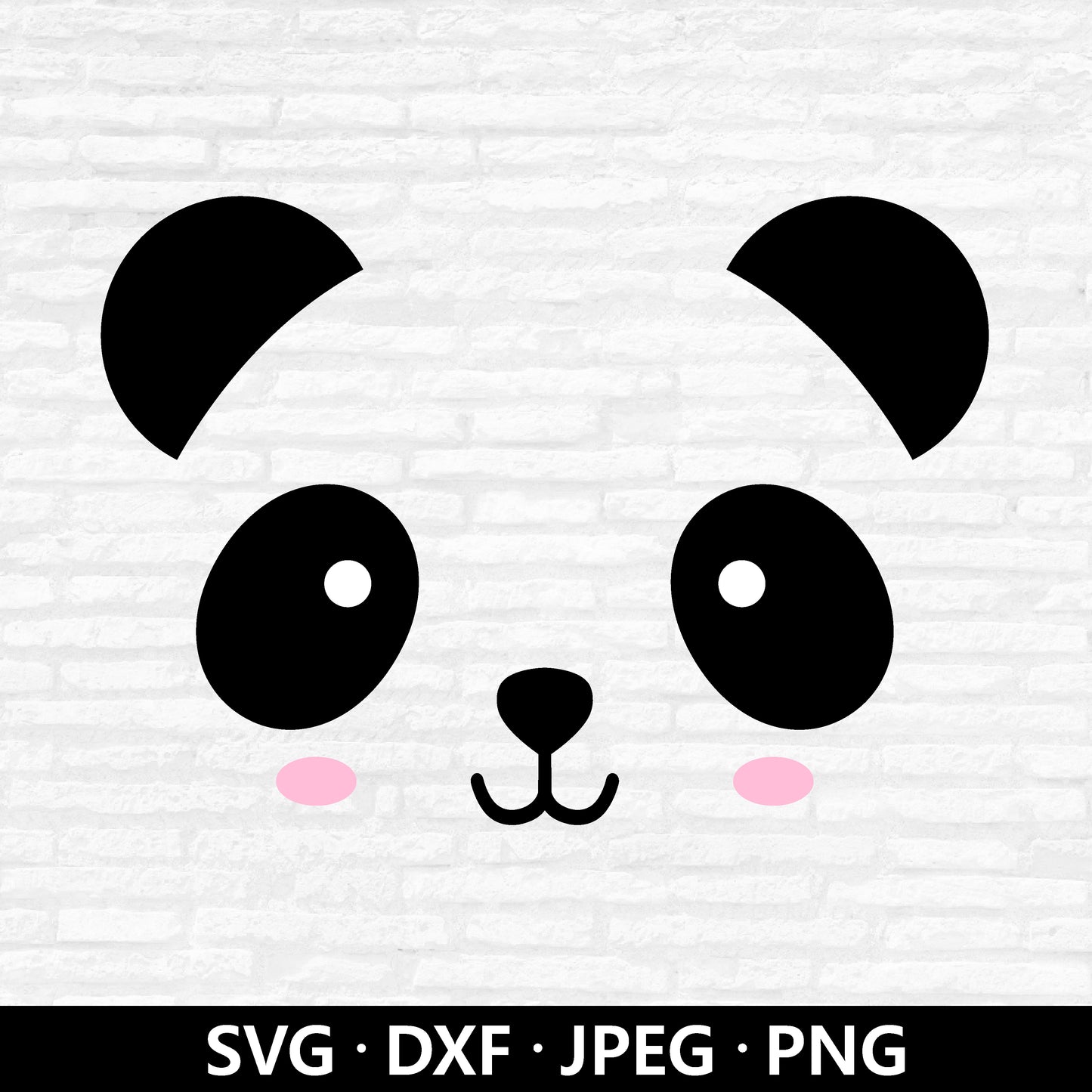 Cute Panda Face SVG, Baby Panda Clipart, Panda vector, Nursery Animals Kids Shirt Png, Cute animal Panda Face Cut files Digital Download