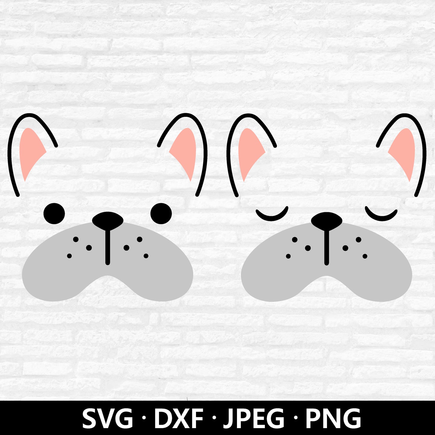 Puppy Face SVG, Cute Dog Clipart, Puppy Vector, Pet Face Dxf, Cute Animal Face Svg, Baby Kids Animal Shirt cut files Digital Download