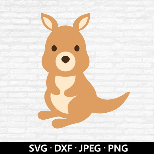 Kangaroo SVG, Kangaroo Vector Files, Jungle Animals DXF, Australia animals Png. Kangaroo Clipart, Cute Kangaroo Cut Files Digital Download