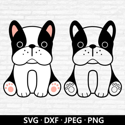 French Bulldog SVG, Frenchie Dog Vector, Cute Puppy Dxf, Pet PNG, Kids Animal Shirt, Bulldog Clipart, Puppy Cut files Digital Download