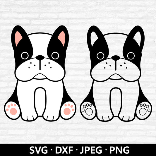 French Bulldog SVG, Frenchie Dog Vector, Cute Puppy Dxf, Pet PNG, Kids Animal Shirt, Bulldog Clipart, Puppy Cut files Digital Download