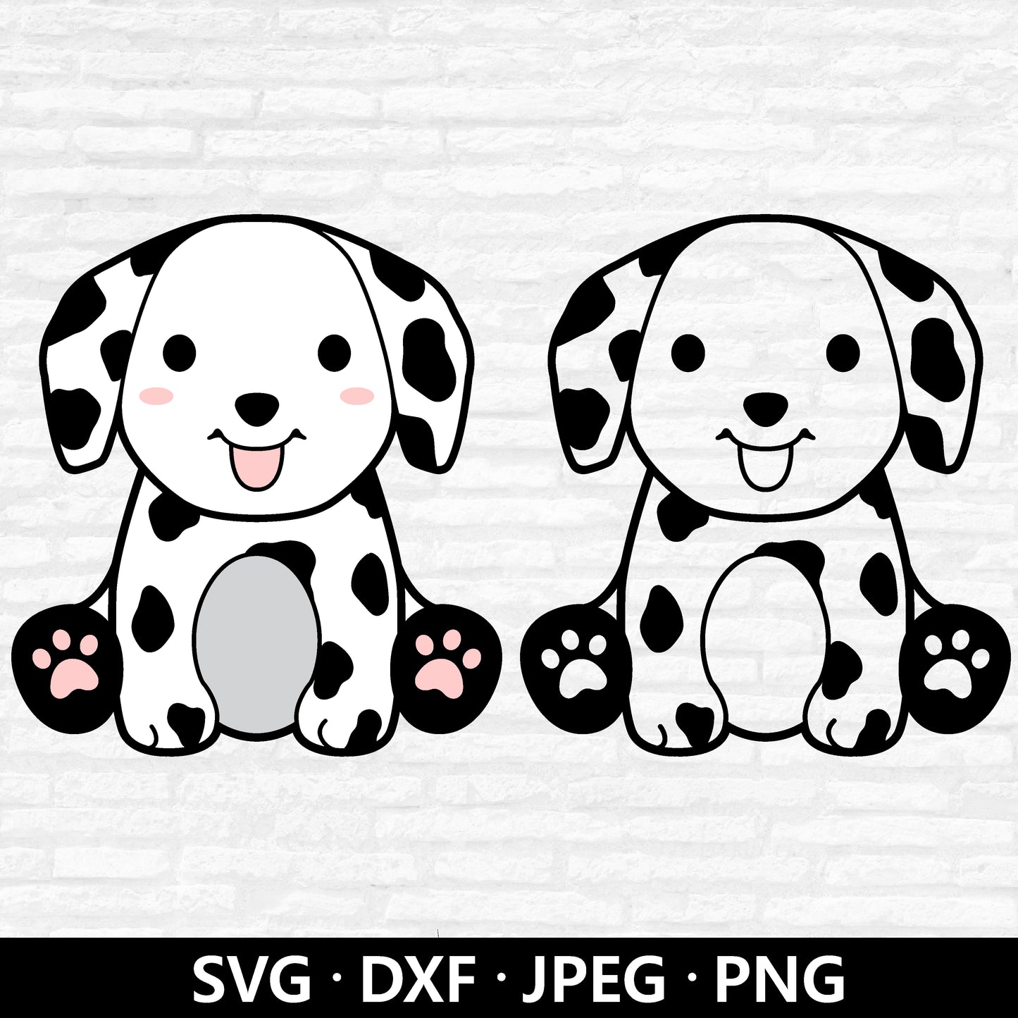 Dalmatian SVG, Cute Dalmatian Dog Cut files, Puppy SVG, Pet SVG, Baby animal png, Dalmatian Clipart, Dalmatian Cut Files Digital download