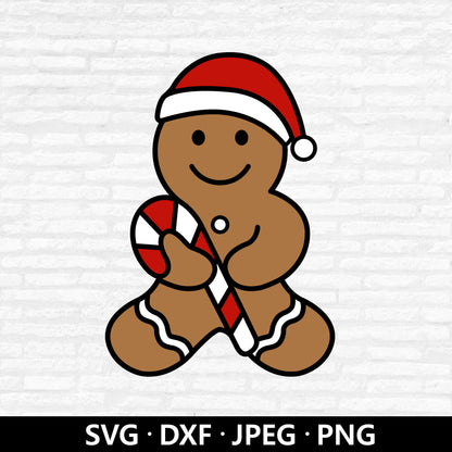 Cute Gingerbread SVG, Christmas Gingerbread Clipart, Christmas Shirt Svg, Gingerbread Man DXF, Christmas Cookie Cut Files Digital Download