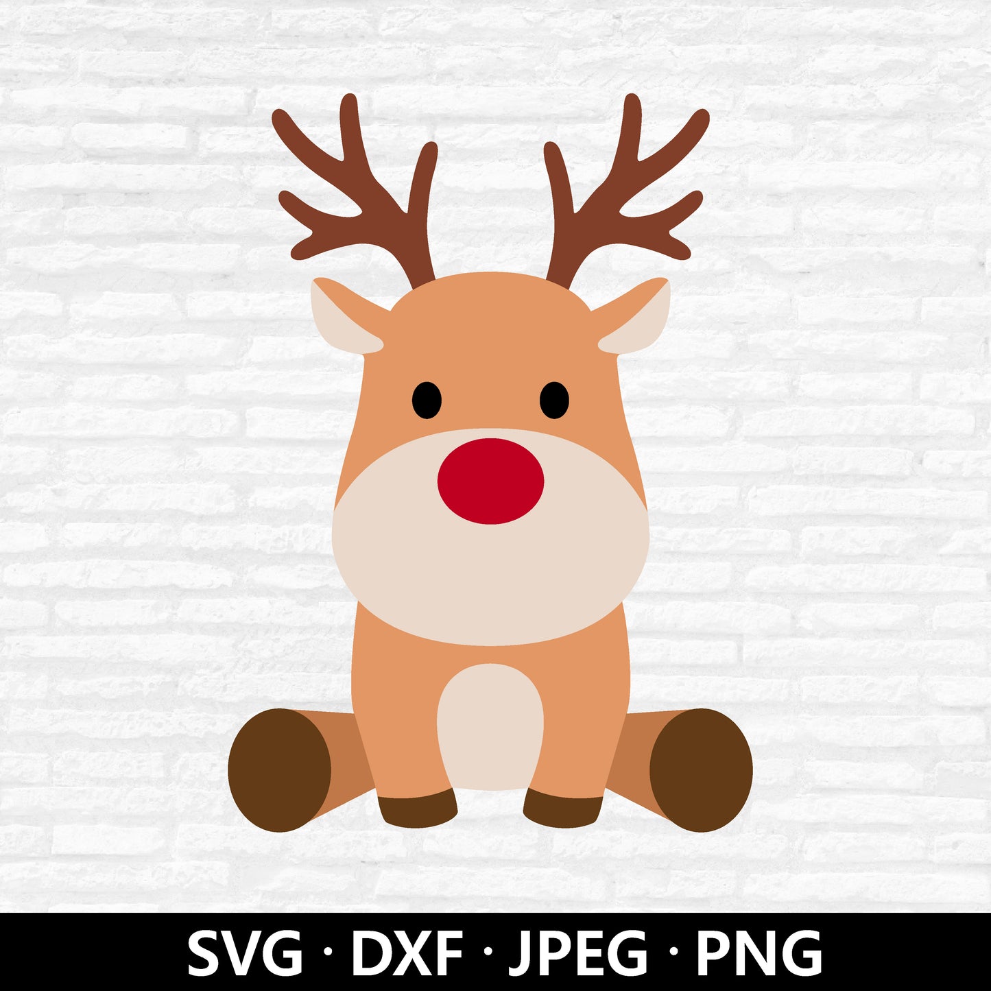 Reindeer SVG, Reindeer Face Dxf, Cute Reindeer Clipart, Christmas Shirt PNG, Holiday Cutting File , Reindeer Cut Files Digital Download