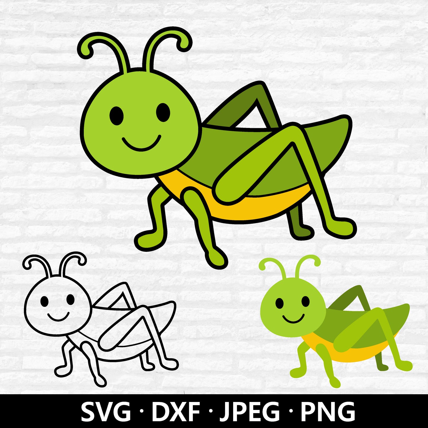 Grasshopper SVG, Cute insect SVG Files, Grasshopper Clipart, Nature Grass Bugs Cut Files, Grasshopper Cutting files Digital Download