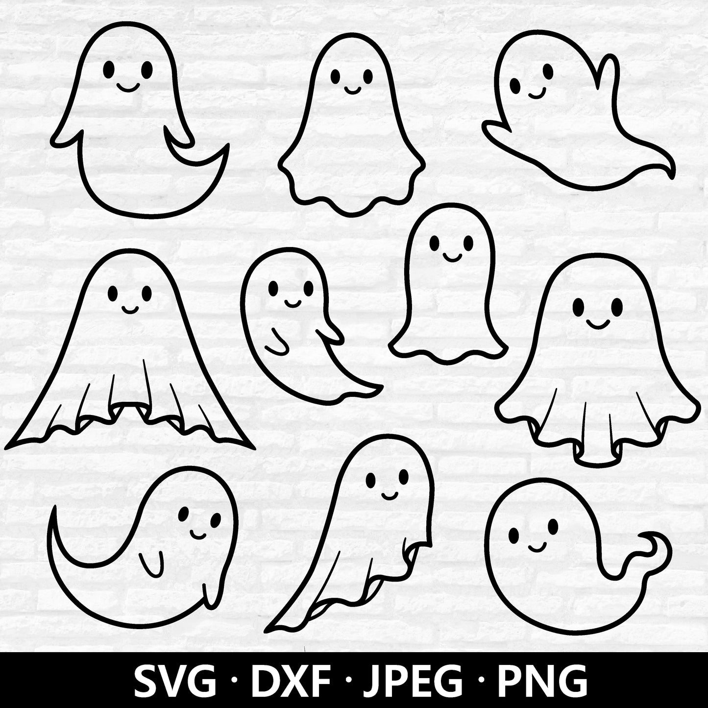 Cute Ghost SVG, Halloween svg, Ghosts svg, Ghost svg bundle, Ghost Clipart, Spooky svg, Boo svg, Halloween ghost SVG files Digital Download