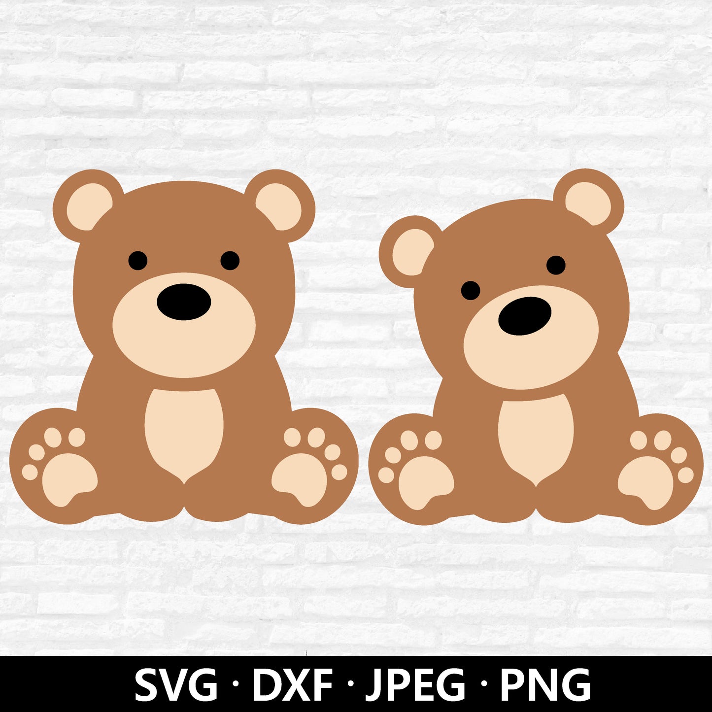 Bear SVG, Cute Bear Vector, Baby Shower Shirt PNG, Bear layered files, Zoo animals clipart, Cute Bear Cut files Digital Download