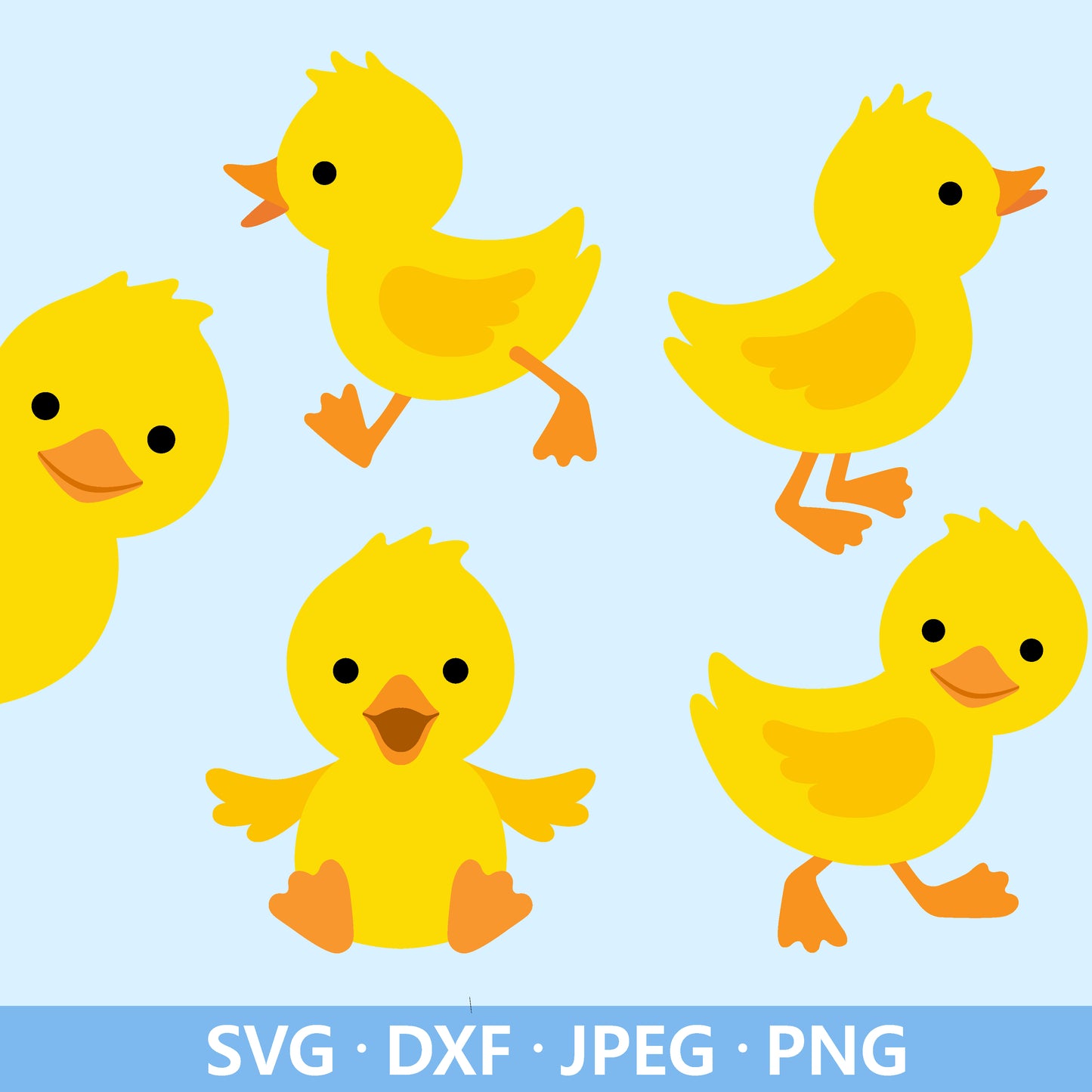 Baby Duck SVG, Duck Bundle SVG file, Duck Clipart. Cute Duck Vector file, Yellow duck Svg, Baby Shower Nursery Cut files Digital Download