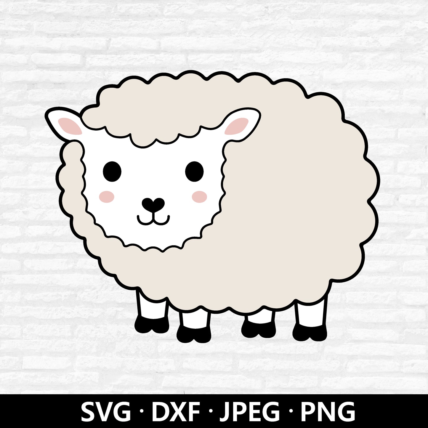 Cute Baby Sheep SVG, Farm Animal Vector, Layered files, Sheep Clipart, Kids Baby Animal Shirt Png, Sheep Cut files Digital Download