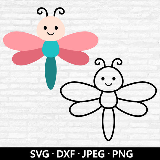 Dragonfly SVG, Dragonflies Clipart, Cute Bugs cutting file, Insect PNG, Dragonfly Outline, Layered Dragonfly cut files Digital Download