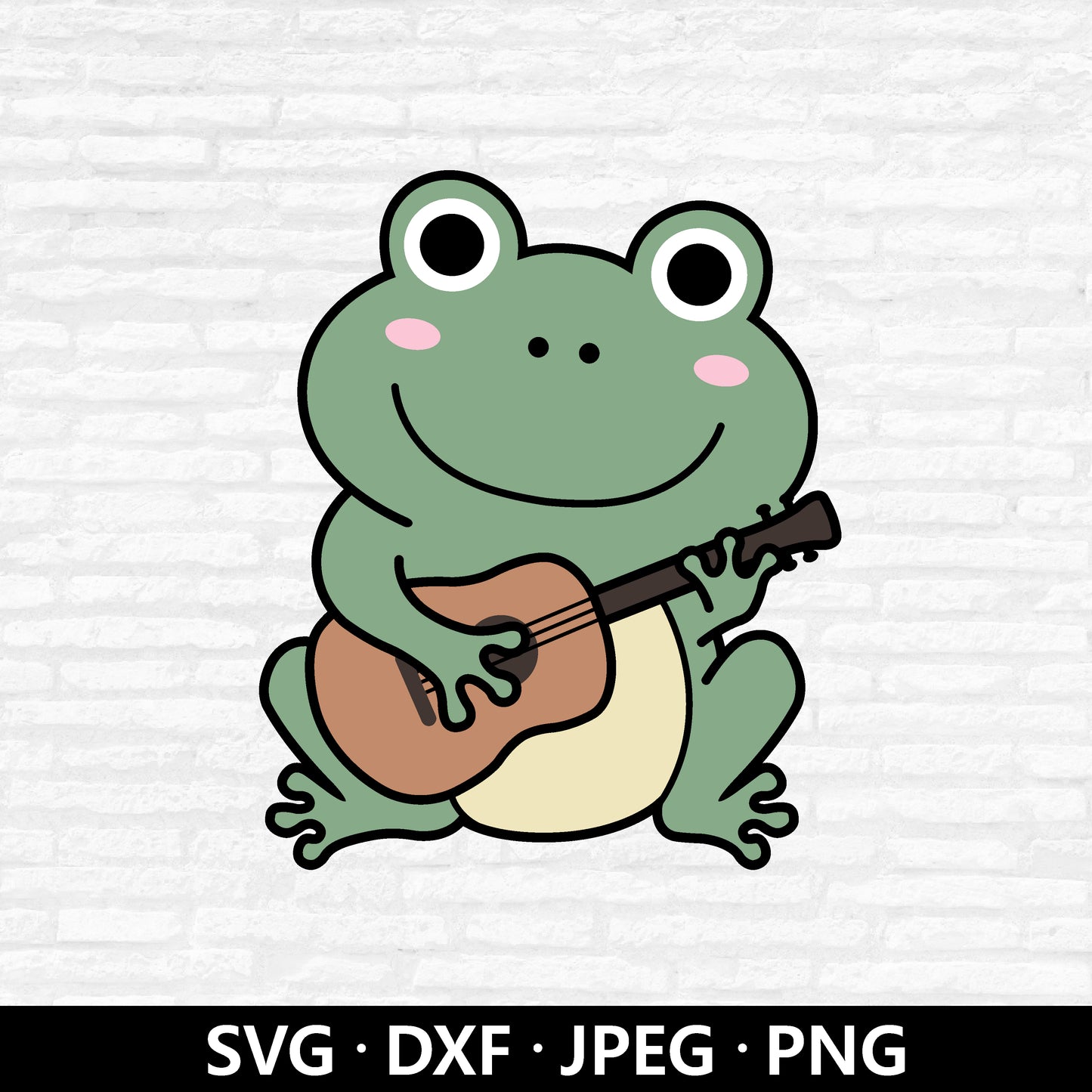 Cute Frog Playing Guitar (Digital Download)