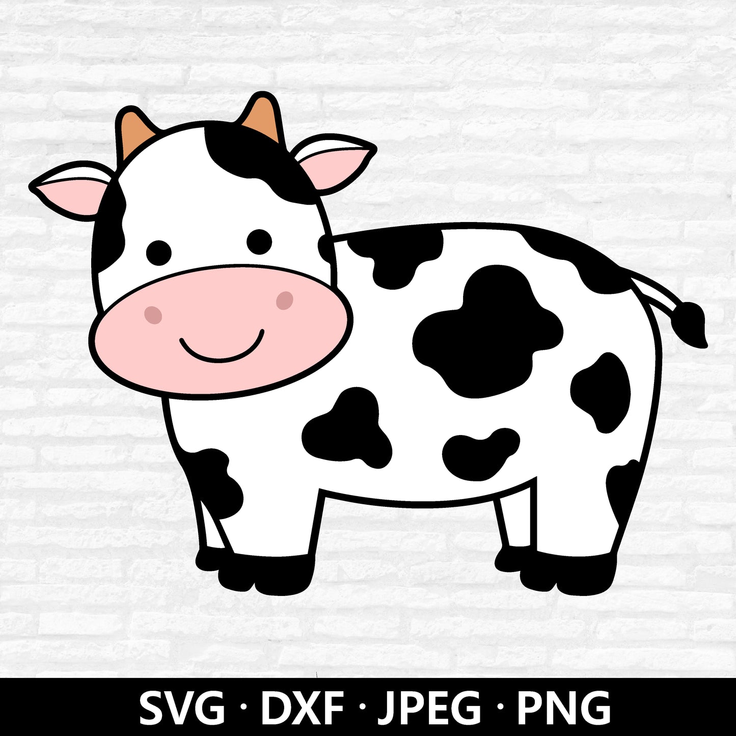 Cow svg, Baby cow svg, Cow Outline clipart, Cute Cartoon Cow, Baby shower SVG, Cute Cow SVG, Farm animals Cut Files Digital Download