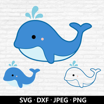 Cute Dolphin SVG, Cartoon baby dolphin clipart, Dolphin Vector Files, Whale Cut File, Kids Shirt PNG, Sea Animals Cut files Digital Download