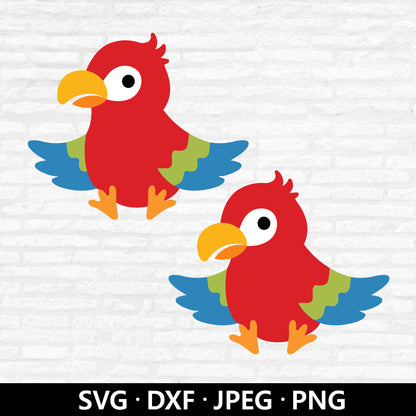 Baby Parrot SVG, Cute Parrot Vector, Parrots clipart, Jungle Animals PNG, Bird Layered file, Sitting Parrot Cutting files Digital Download