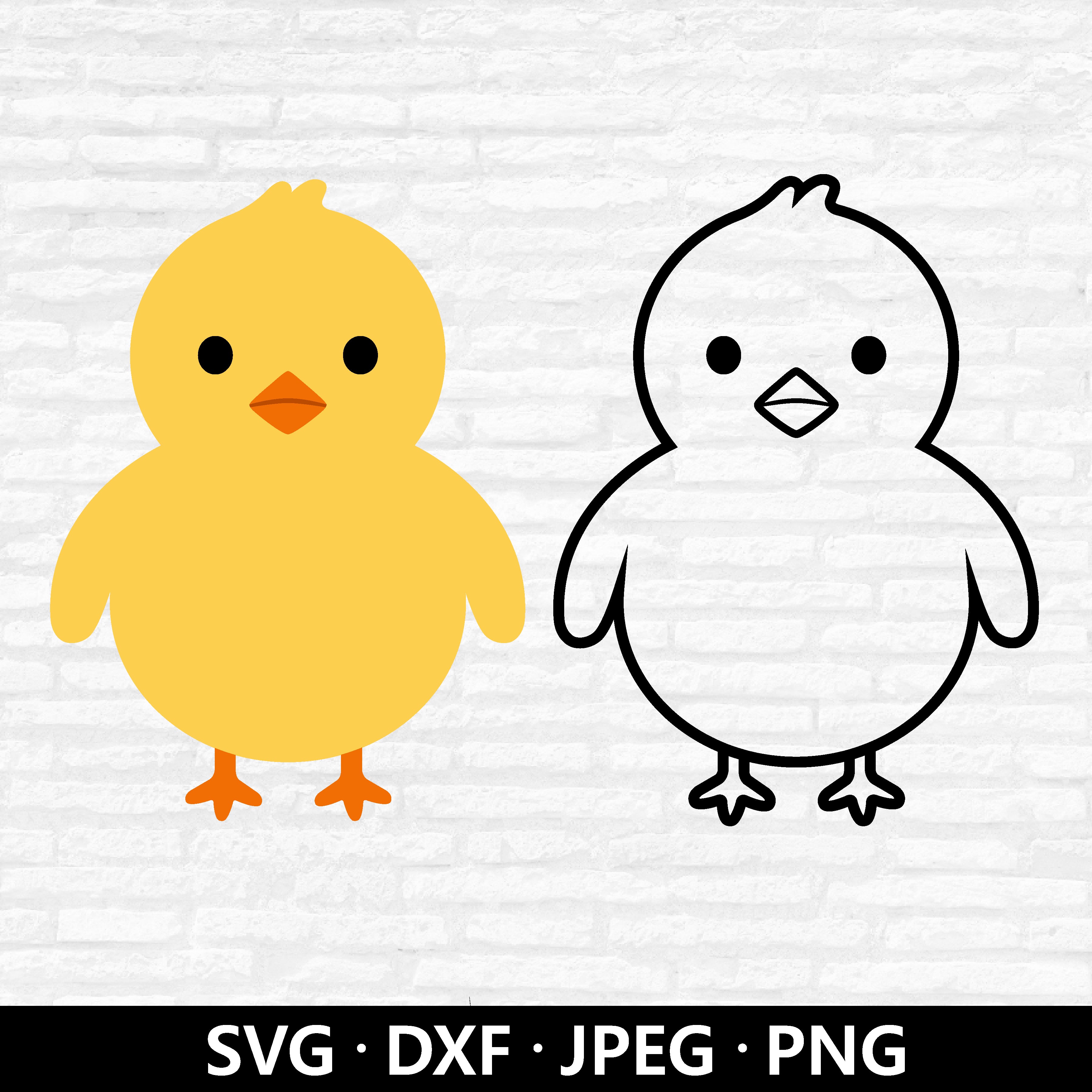 Chick Vector File Baby Chick SVG file, Easter Chick PNG, Cute Chick Clipart, Farmhouse A ...