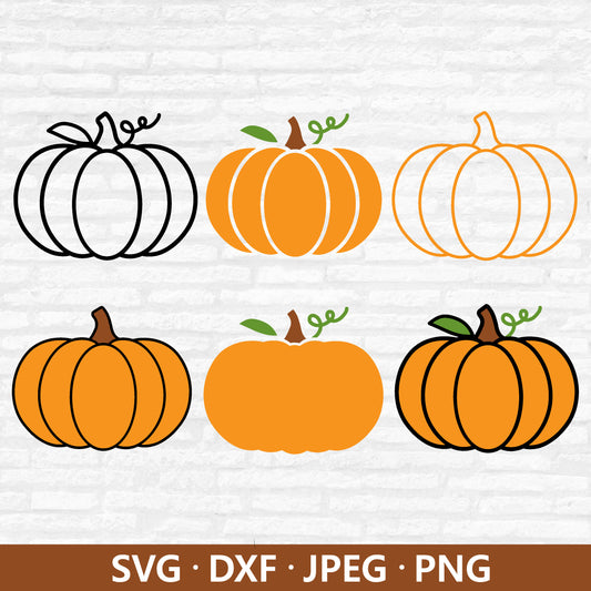 Pumpkin SVG ,Pumpkin Bundle Svg ,Fall Pumpkin Svg, Halloween Svg, Autumn SVG, Silhouette Cameo, Cutting Files