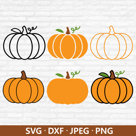 Pumpkin SVG, Pumpkin Bundle Svg, Fall Svg, Halloween svg, Autumn Pumpkin Clipart, Thanksgiving Pumpkins Cutting Files Digital Download