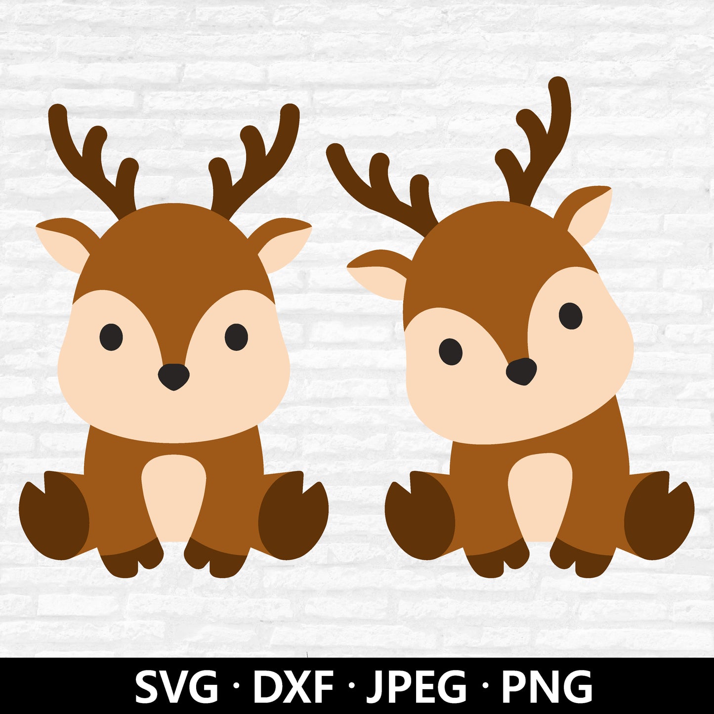 Baby Deer SVG, Deer Cut file, Woodland Animal Vector, Reindeer Dxf, Deer Clipart, Winter Animals Svg, Cute Deer Cut files Digital Download