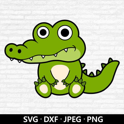 Alligator SVG, Cute Baby Crocodile PNG, Crocodile Clipart, Safari Animal PNG, Crocodile Shirts Svg, Alligator Cut files Digital Download