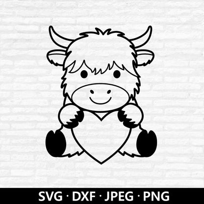 Highland Cow Outline (Digital Download)