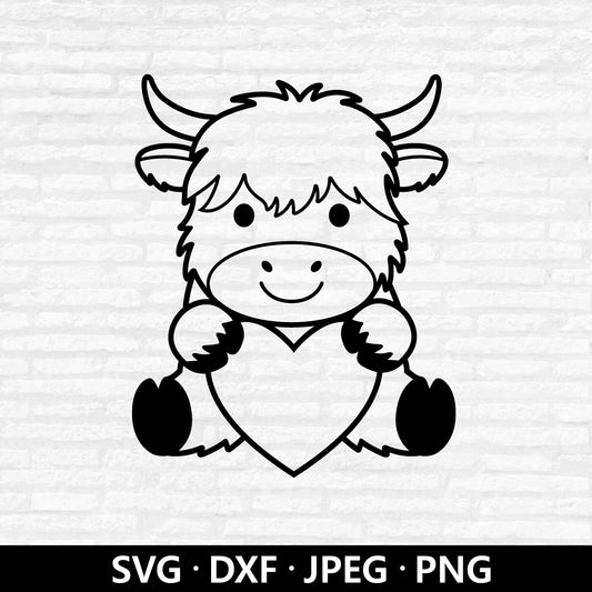 Highland Cow Outline (Digital Download)