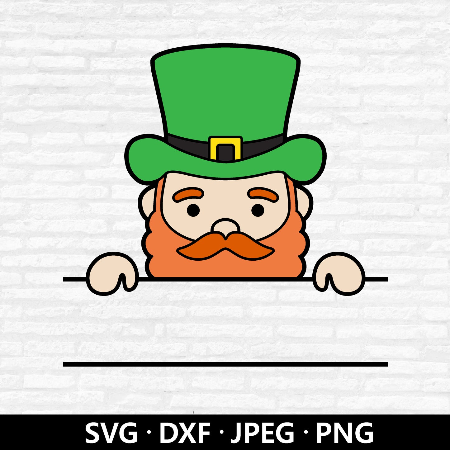 Leprechaun monogram SVG, St Patrick's Day Clipart, Name Frame DXF, Cute Leprechaun shirt PNG, Split Monogram Cut Files Digital Download