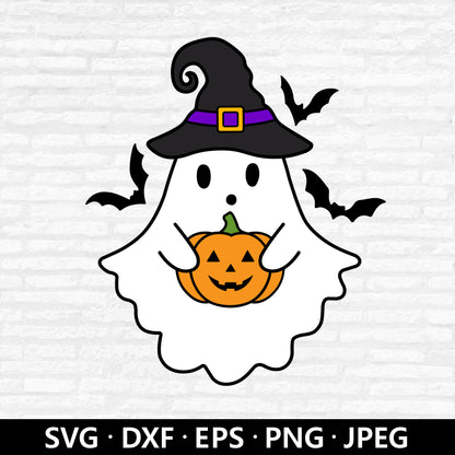 Ghost with Pumpkin (Digital Download)