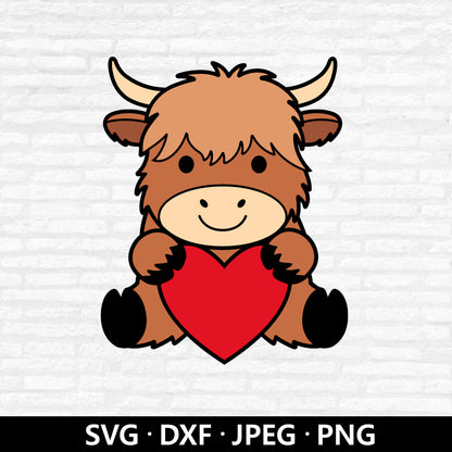 Highland Cow Heart (Digital Download)