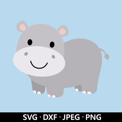 Cute Hippo svg, Hippopotamus Vector, Hippo clipart, Baby Shower Png, Boy Girls Hippo birthday shirt Hippo Cut files Digital Download