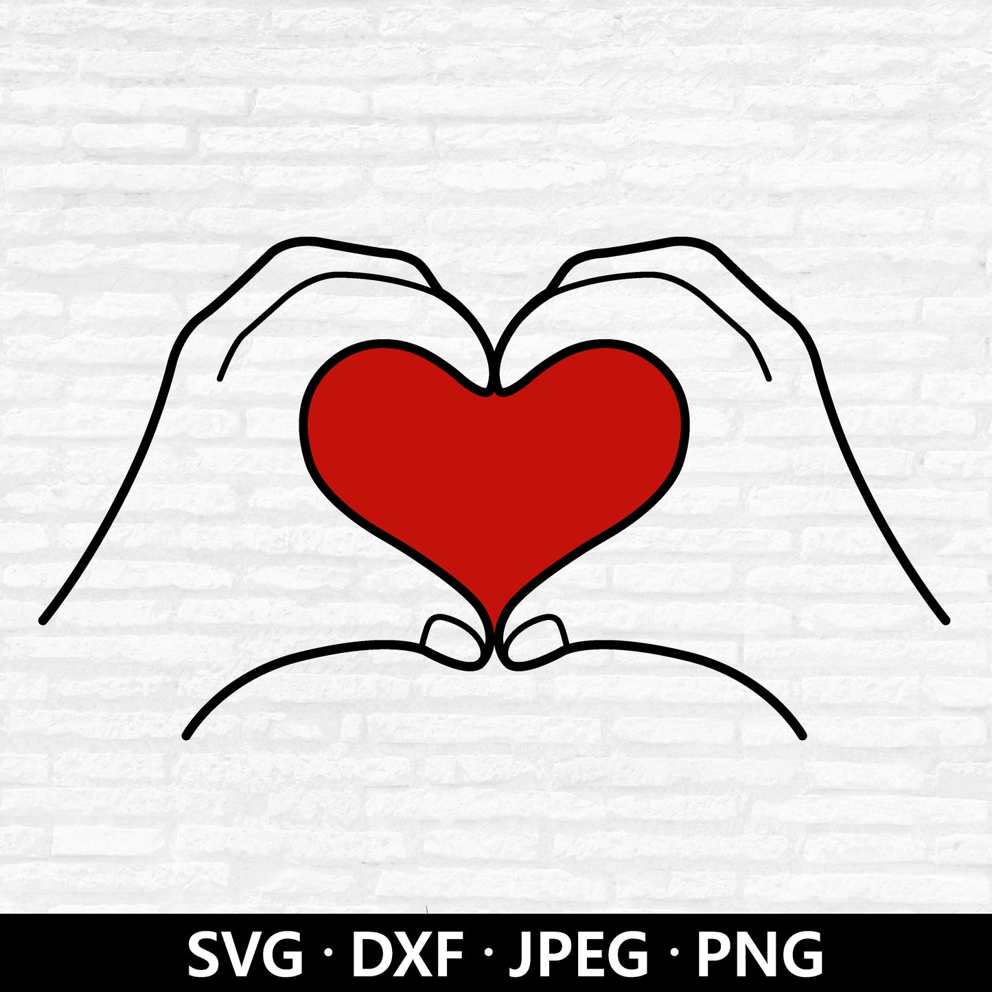 Heart Hands SVG, Love Sign Vector file, Heart Clipart, Finger Heart PNG, Valentines day Clipart, Hand Heart Cut files Digital download